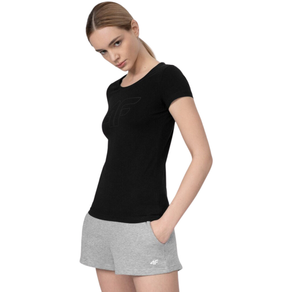Koszulka damska 4F głęboka czerń H4L22 TSD353 20S