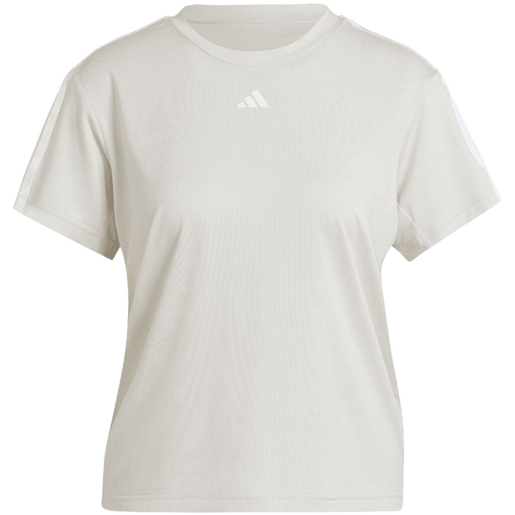 Koszulka damska adidas Aeroready Train Essentials 3-Stripes Tee beżowa HZ5681