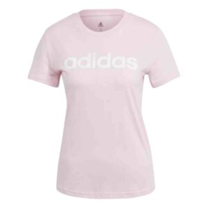 Koszulka damska adidas Loungwear Essentials Slim Logo Tee różowa GL0771