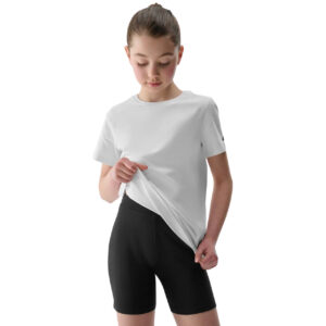 Komplet dla dziewczynki 4F koszulka, spodenki, worek F082 głęboka czerń 4FJWAW25TAPSF082 20S