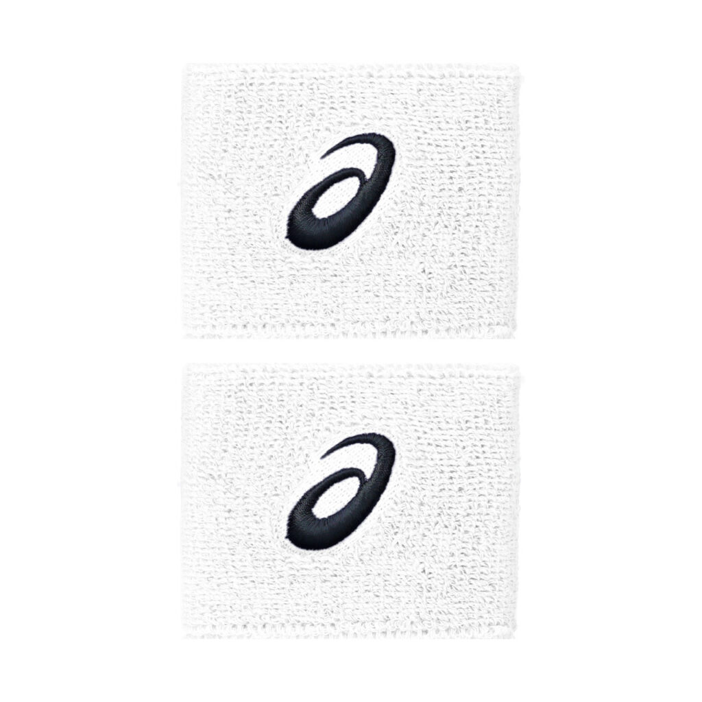 Frotka na rękę Asics Wrist Band 2 szt. biała 3043A143 100