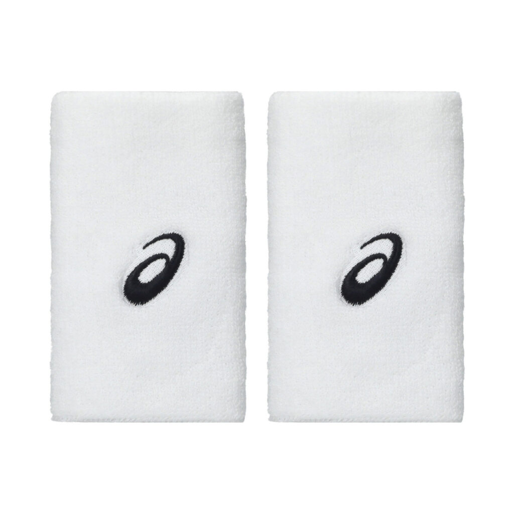 Frotka na rękę Asics Wrist Band Long 2 szt. biała 3043A142 100