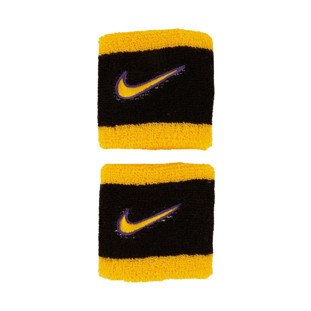 Frotki na rękę Nike Swoosh Wristbands 2 szt. czarno-żółte N1012405009OS