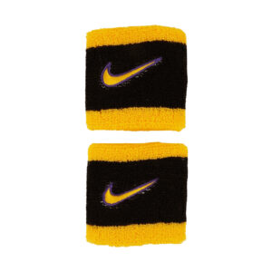 Frotki na rękę Nike Swoosh Wristbands 2 szt. czarno-żółte N1012405009OS