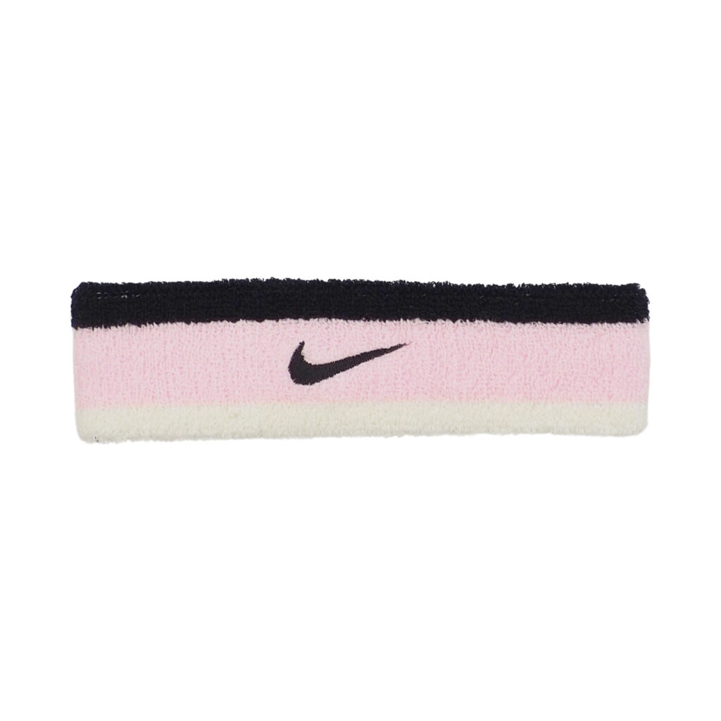 Opaska na głowę Nike Swoosh różowo-czarno-biała N0001544641